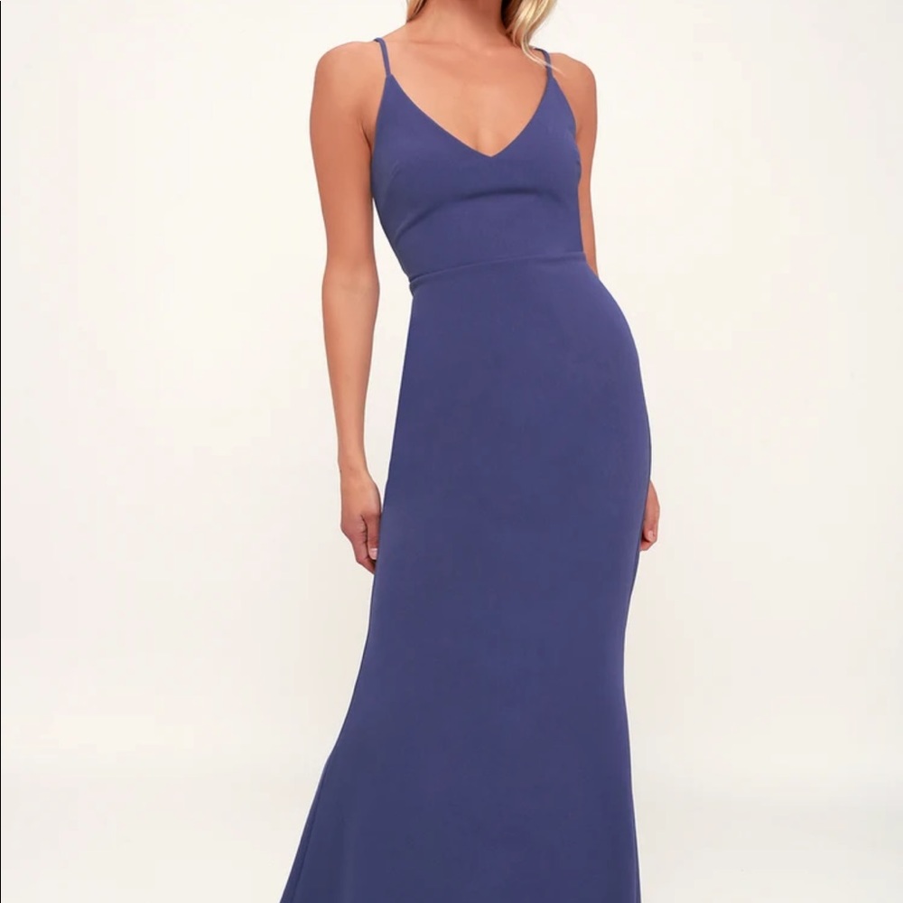 Lulus Infinite Glory State Blue Maxi Dress